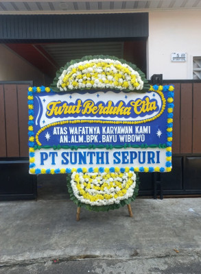 Papan Bunga Duka di Mekarjaya